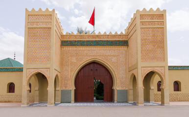 Entrance to the Mausoleum of Moulay Ali Cherif, near Erfoud, eastern Morocco