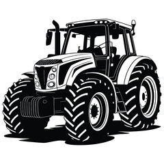 tractor isolated on white