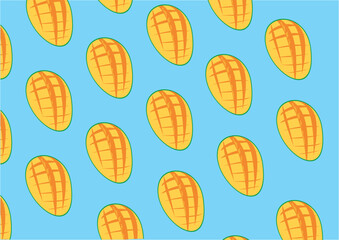 flat isometric illustration fruit pattern