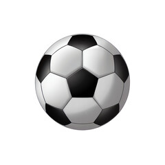 Naklejka premium Classic black and white soccer ball on dark background game team on transparent background