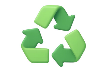 Obraz premium recycling symbol on white background