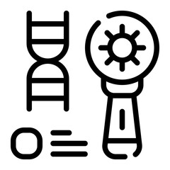genetic data line icon