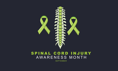 spinal cord injury awareness month. concept design Background.