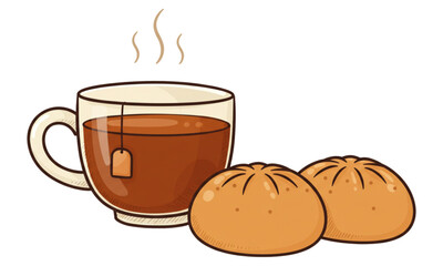 cup of coffee and cookies