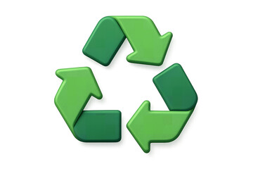 recycle symbol on white background