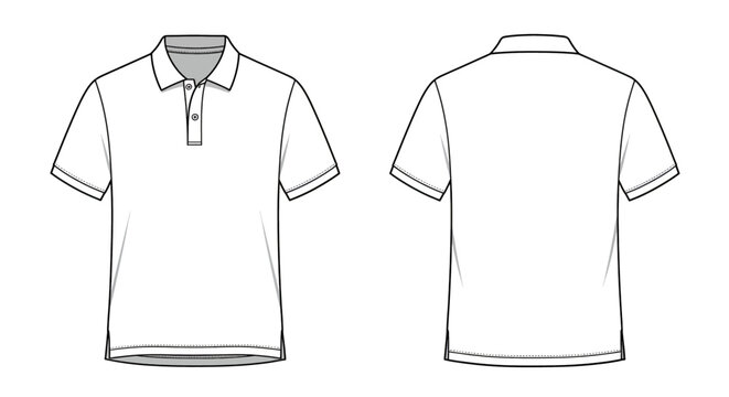 White T Shirt Template Vector Illustration for Fashion Design