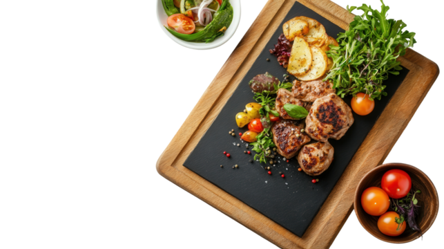 DIY digital menu board template for restaurants Transparent background, PNG file - Powered by Adobe