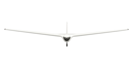 Glider aircraft with long wingspan Transparent background, PNG file