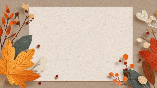 Fall Themed Blank Presentation Template Perfect for Autumn Projects and Creative Presentations