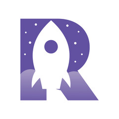 Rocket logo for tech app or flight symbol, logo design inspirations