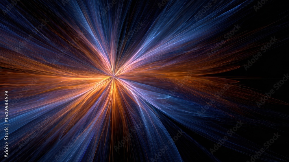 Poster Fiery Abstract Lines Burst From the Center Creating a Dynamic and Vivid Display of Color