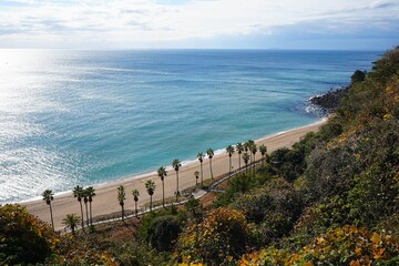 fine coast line and sparkling sea