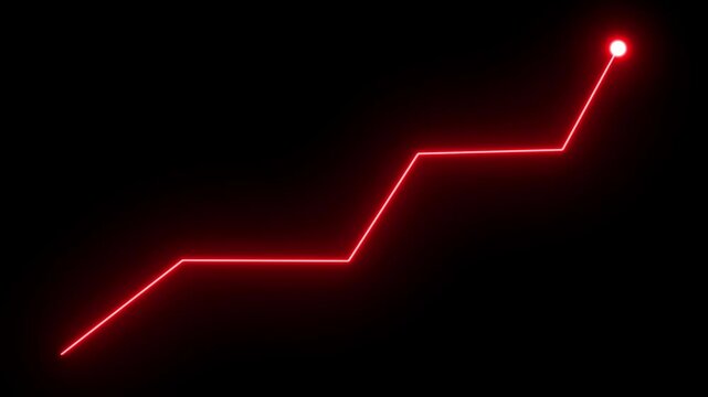 red color neon line 