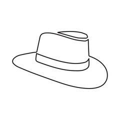 cowboy hat line icon