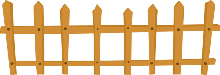 Naklejka premium tall picket fence vector icon for landscaping, garden barrier, or rustic outdoor design