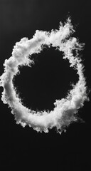 Cloud ring against dark sky