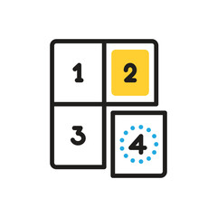 Multi color icon for fourth
