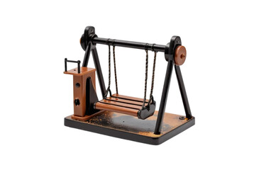 High-quality image of a miniature swing machine in motion