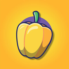 YELLOW BELLPEPER VECTOR ILLUSTRATION