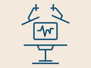 Surgery room icon. Hospital outline vector icon. Simple outline icon.