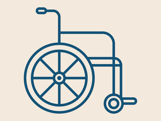 Wheelchair icon. Hospital outline vector icon. Simple outline icon.