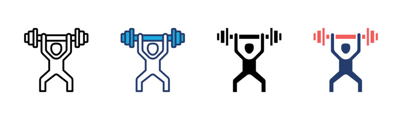 Exercise icon sheet multiple style collection