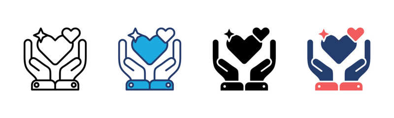 Heart icon sheet multiple style collection