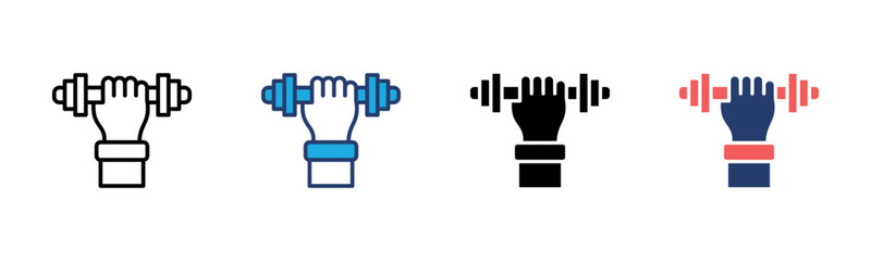 Weight Lifter icon sheet multiple style collection