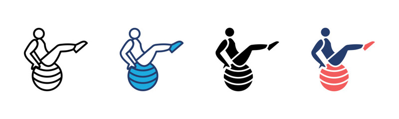 Fitness Ball icon sheet multiple style collection