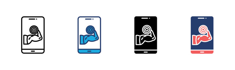 Fitness App icon sheet multiple style collection