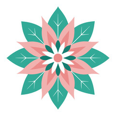 Fototapeta premium Bold Tattoo Mandala with Pointed Floral Symmetry and Visual Weight