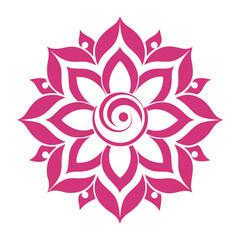 Naklejka premium Ornate Lotus Mandala Showcasing Spiritual Elegance and Floral Motion