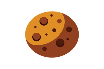 Delicious Chocolate Chunk Cookie Vector Illustration for Baking Designs