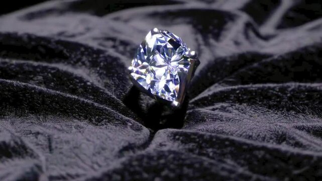  4K UHD Close-Up of a Large Square Diamond