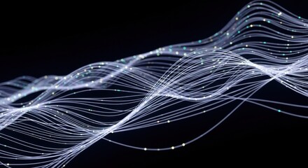 Ethereal Flowing Data Streams with Luminescent Light Effects