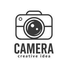 Camera creative concept logo design template
