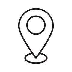 Location flat icon vector set, linear outline icon, minimal vector illustration for interface design