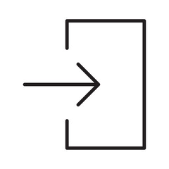 Login flat icon vector set, linear outline icon, minimal vector illustration for interface design