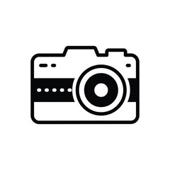 Black solid icon for camera