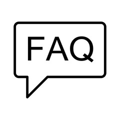 FAQ flat icon vector set, linear outline icon, minimal vector illustration for interface design