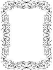 frame with floral ornament