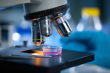 microscope in laboratory
