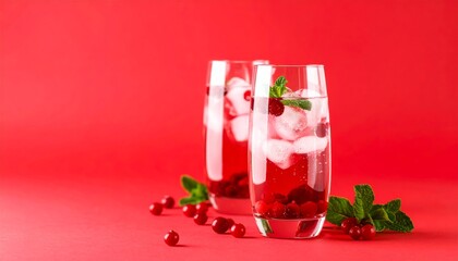 Fruity red wine in a glass