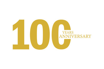 100th Anniversary Celebration Logo – Elegant and luxury Vector Icons for Milestone Celebrations in gold color.
