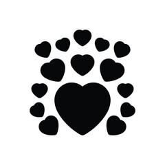 Black solid icon for love