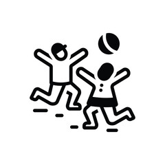 Black solid icon for play