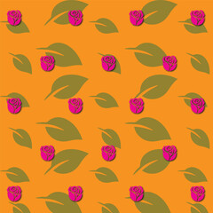 Colorful rose print seamless pattern design for textile
