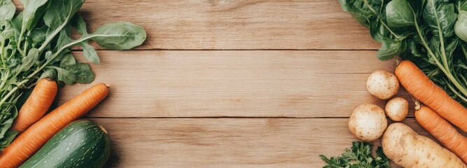 Fresh organic vegetables arranged on a wooden table showcasing healthy culinary options for meal preparation