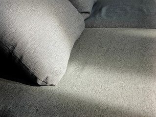 Close-Up of Gray Couch and Cushions