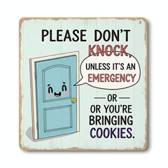 NoKnock Door Knocking Deterrent Sign